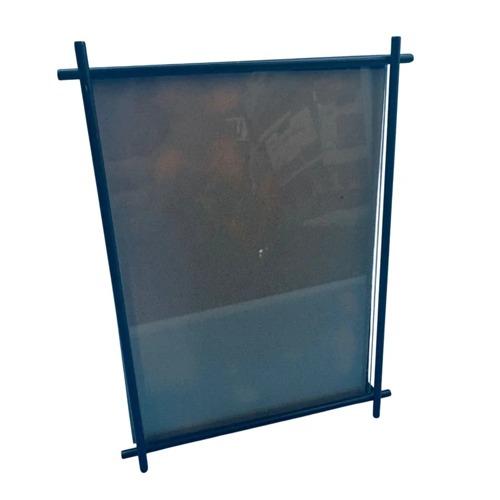 Black Metal Floating Picture Frame 4x6 Minimalist Modern Tabletop Photo Display